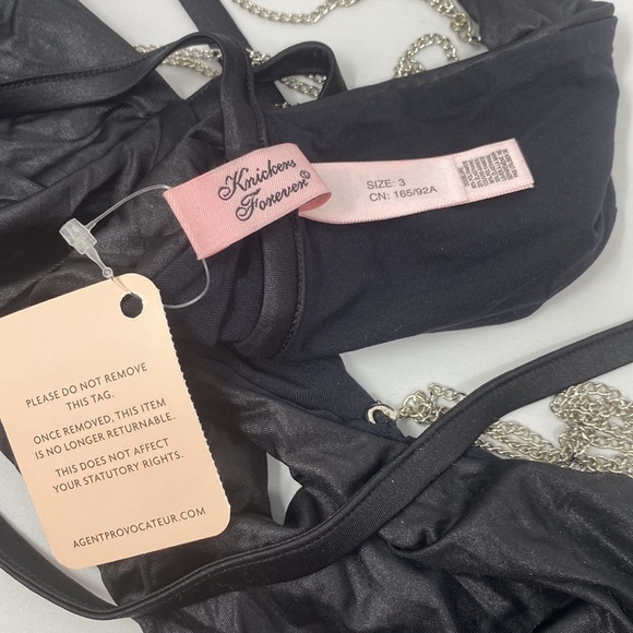 Agent Provocateur Tonya Black Swimsuit AP3 Medium NWT - Picture 7 of 8